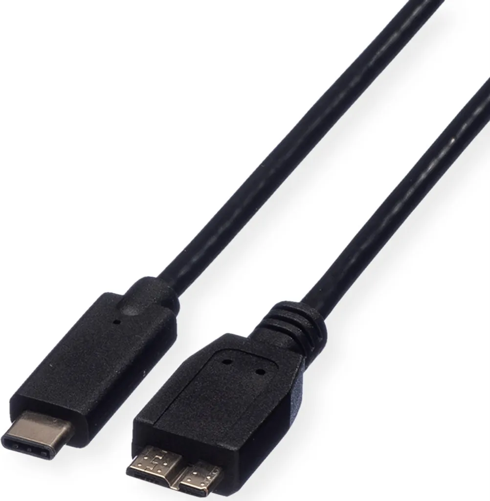 ROLINE Cavo USB 3.1 C-Micro B 1m - Alta Velocità per Hard Disk Esterni