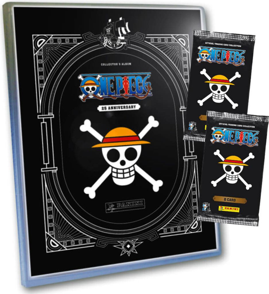 Panini One Piece Karten - Anniversary Sammelkarten (2025) - 1 Mappe + 2 Booster
