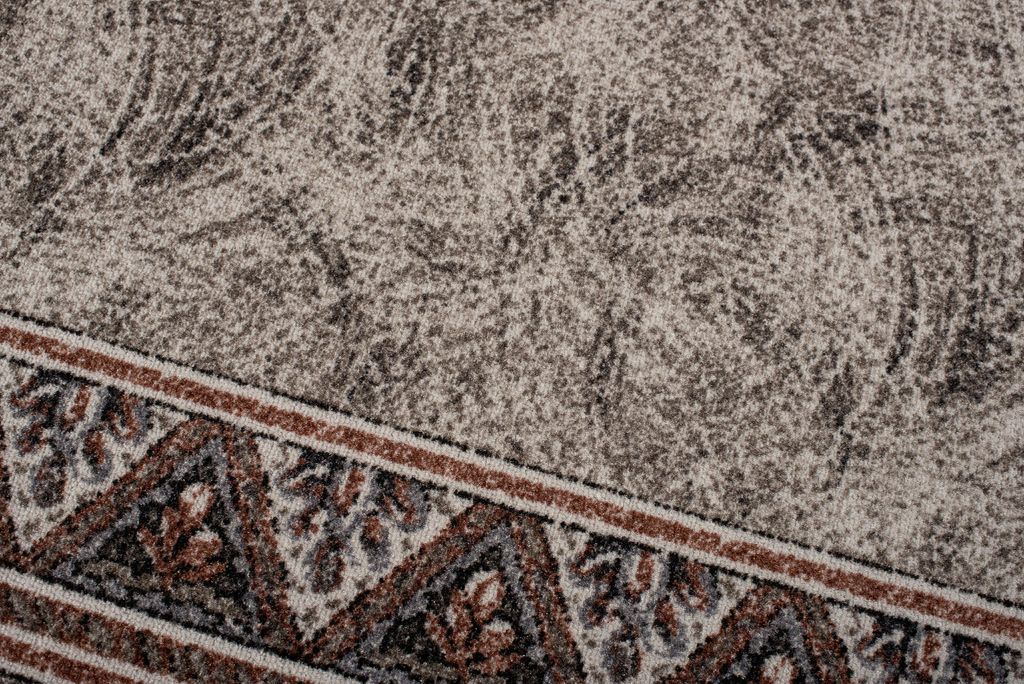 Tapiso Runner Antiscivolo Moderno Grigio Rosso Soggiorno 95 Immagine del prodotto 