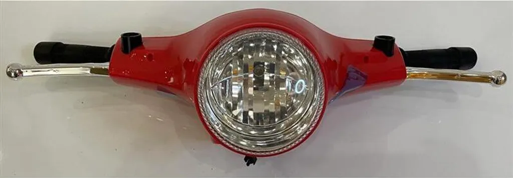 Guidon Vespa Rouge Complet avec Commandes et Poignées pour Restauration