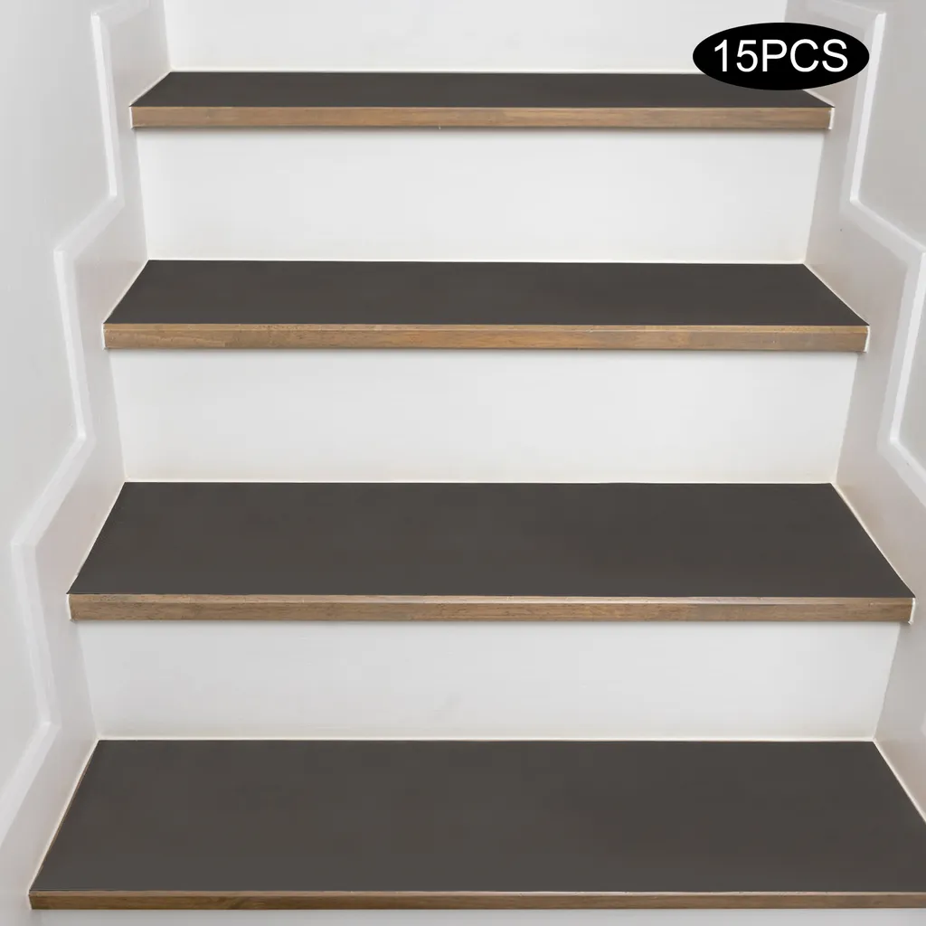 Lot de 15 Tapis d'Escalier Antidérapants 65x24cm - Protection Intérieure