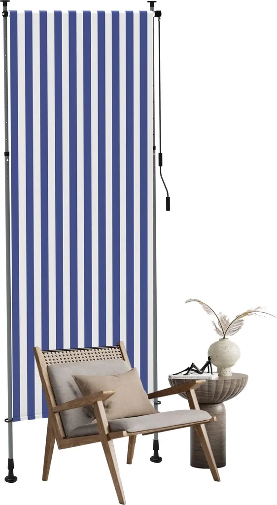 Store vertical sans perçage 100 x 310 cm, brise-vue terrasse à pinces