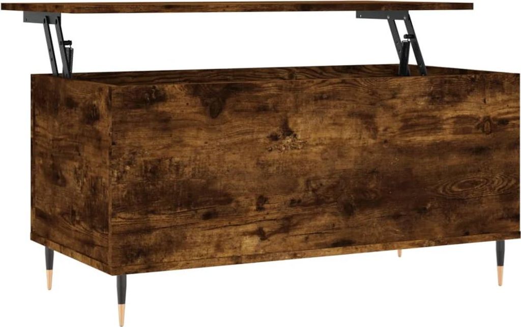 vidaXL Couchtisch Räuchereiche 90x44,5x45 cm Holzwerkstoff