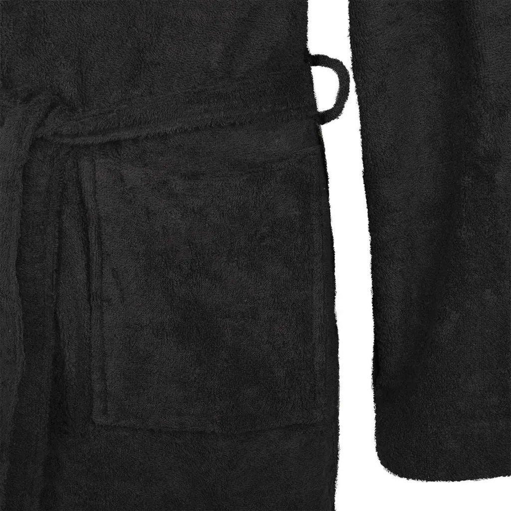 vidaXL Accappatoio KINN Nero S Cotone - 3