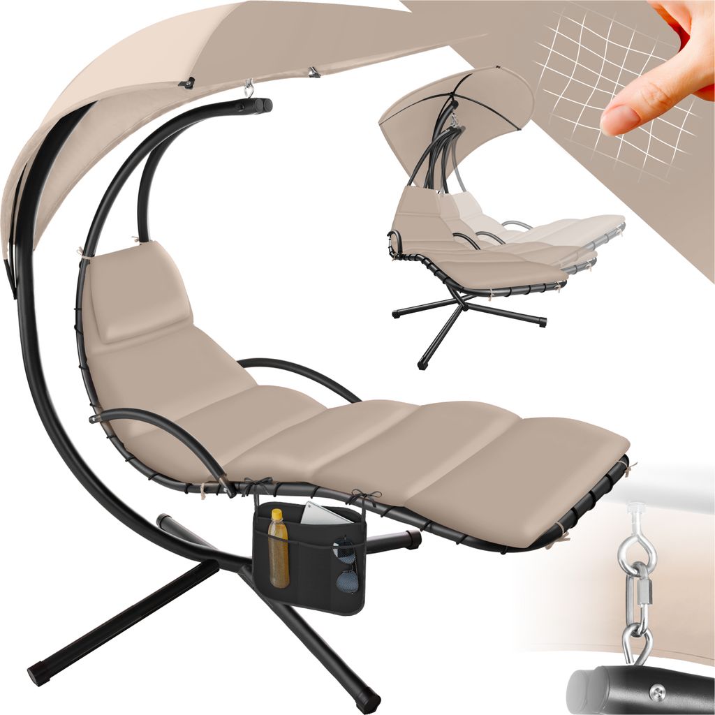 tectake® Hängeliege Elaria 195 x 132 x 197 cm, mit Produktbild 