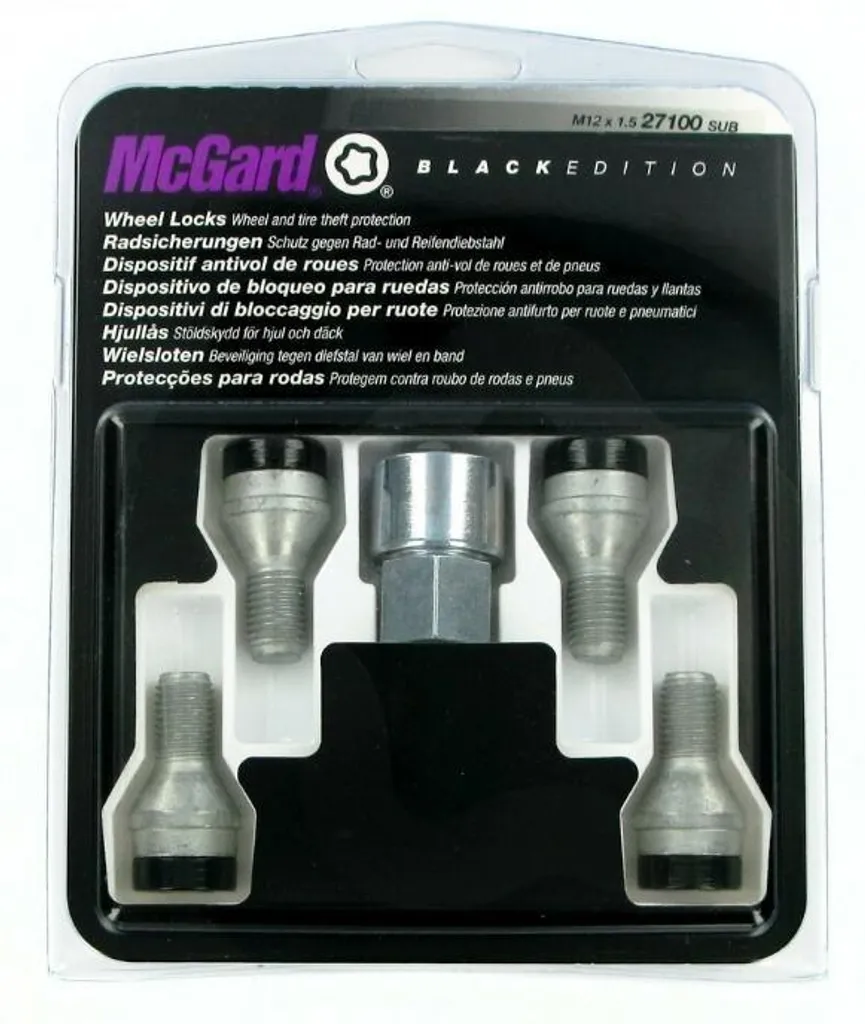 Antivol de jante McGard M12x1.5 noir A200 pour sécuriser votre auto
