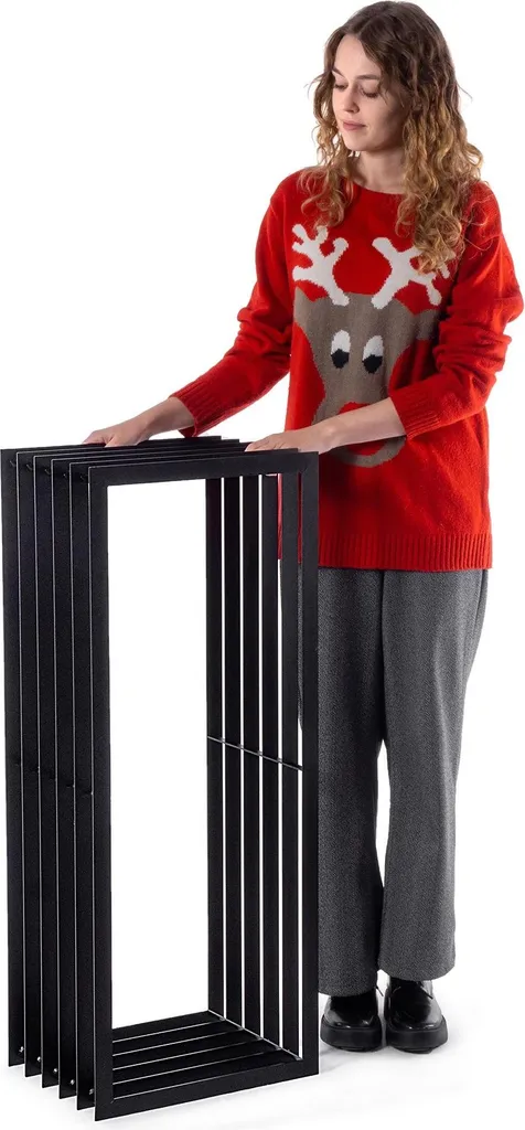Support à bois Premium pour cheminée - Rack de rangement Modèle 2682