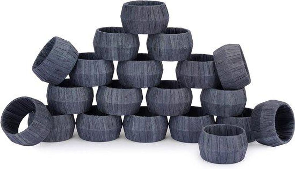 Servetringen für den Tisch - Geschenkset - 15 Zoll - 12 Stück - Grau