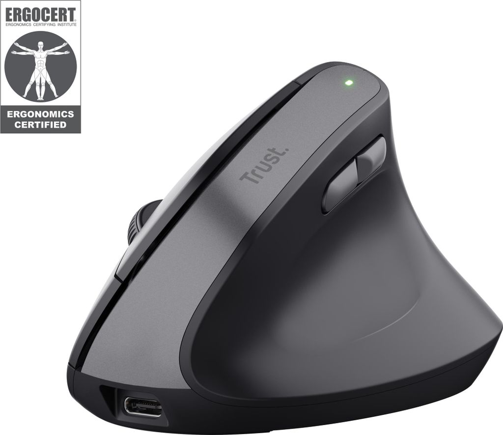 Mouse ergonomico senza fili Bayo II nero Immagine del prodotto 