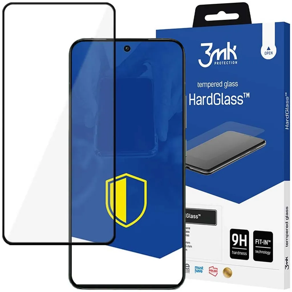 3Mk Hardglass Max Lite Nero per Xiaomi 14 - Vetro 9H Schermo Intero