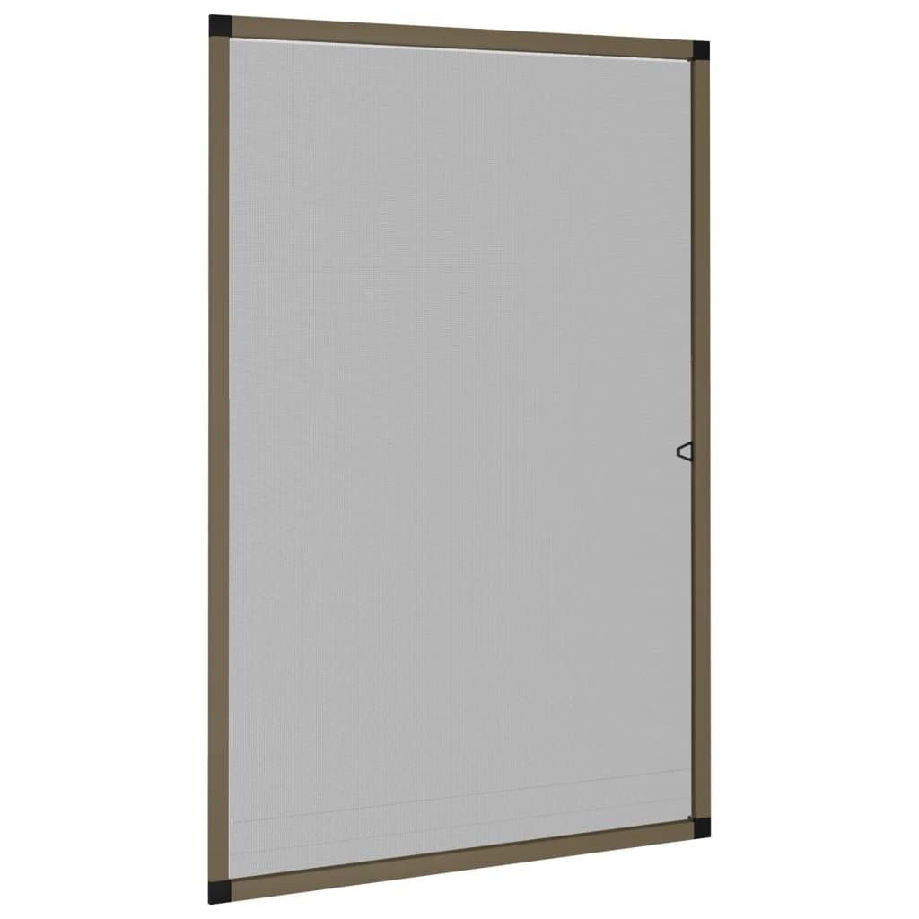 vidaXL Insektenschutz für Fenster Braun 90x120 cm