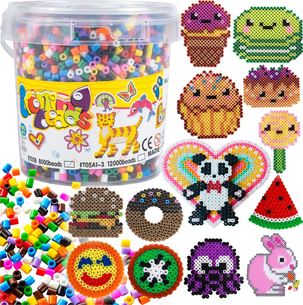 Malplay Bügelperlen Set 8000 pcs. Bügeln Perlen Set im Produktbild 