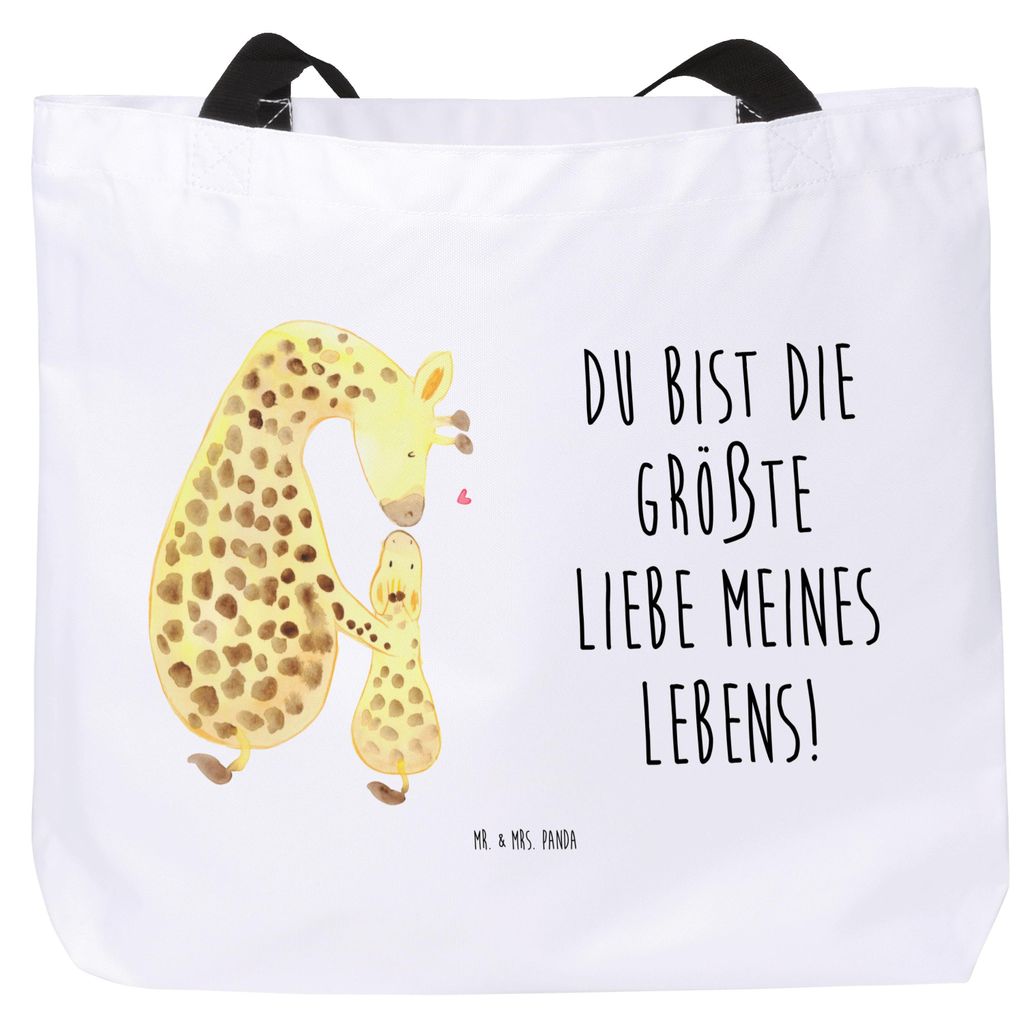 Mr. & Mrs. Panda Reisetasche Giraffe Kind - Weiß - Geschenk, Laptoptasche, Afrika, Lieblingsmensch, Tasche, Tochter, Sohn, Strandtasche, Mama, Mut...