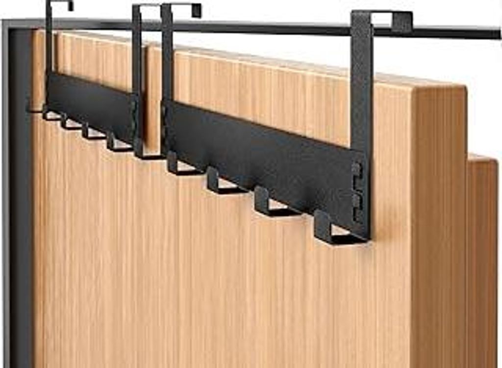 Türhaken zum Einhängen, 2 Stück Stabile Türgarderobe zum Einhängen mit 6 Haken, Metall Schwarz Matt Tür Kleiderhaken, Platzsparende Flexible ...