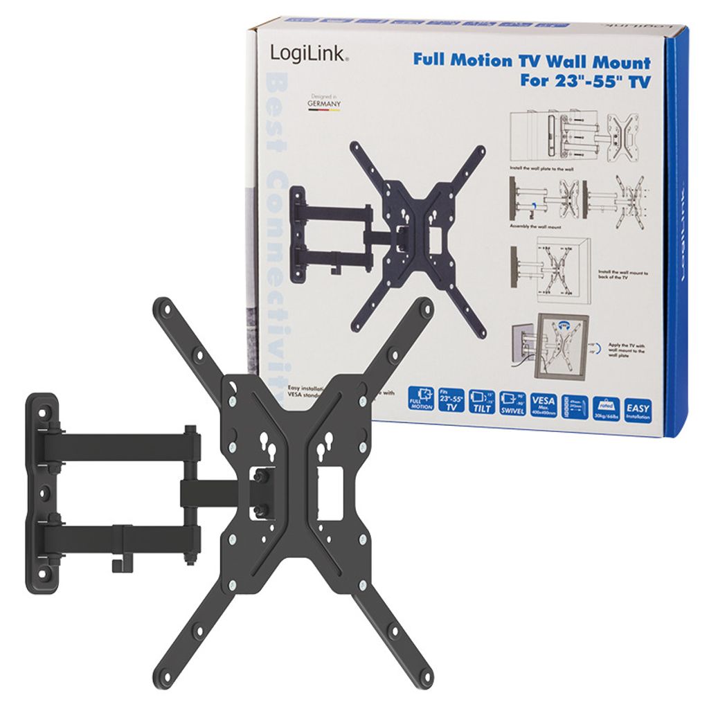 LogiLink Supporto a parete per TV Full Motion, per 58,42 - Immagine del prodotto 