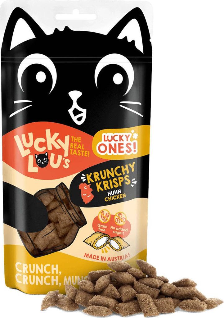 Lucky Lou Krunchy Krisps Huhn 60g, Alle, Huhn, 60 g, Getreidefrei