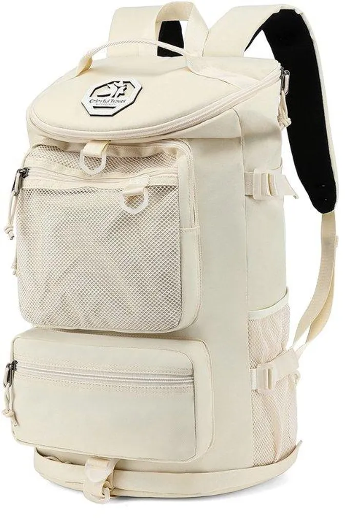 Sac de voyage 4-Way blanc cassé polyvalent avec 4 compartiments de rangement
