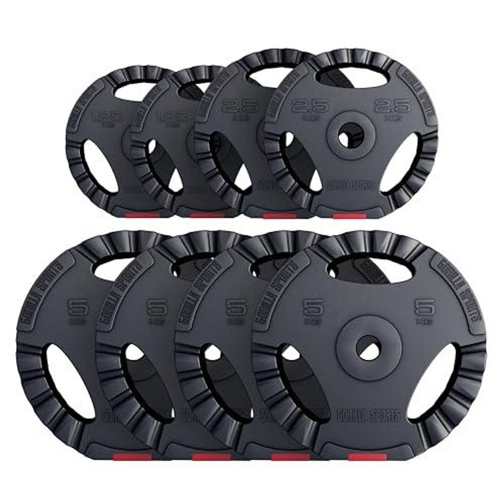 GORILLA SPORTS® Hantelscheiben - 27,5 kg Set, 30/31 mm Produktbild 