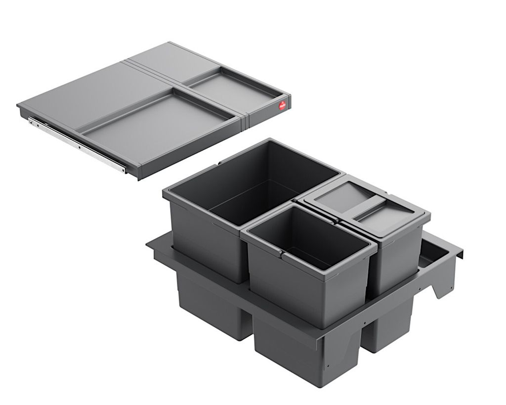 Hailo Separato-K 500 contenitore rifiuti 2x8+18L per mobile Immagine del prodotto 