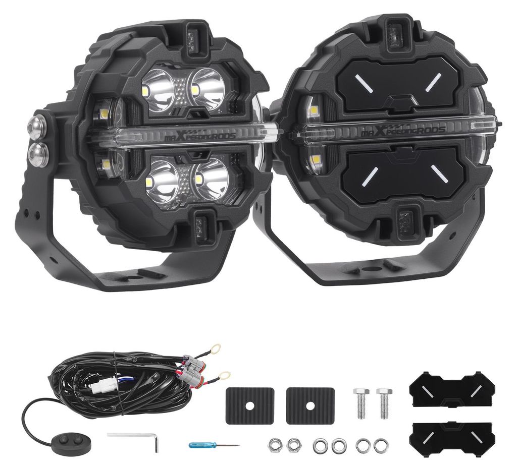 2x 12V 3,5" rundes LED-Zusatzlicht for Off Road Fahrzeug-Spot & Side Shooter