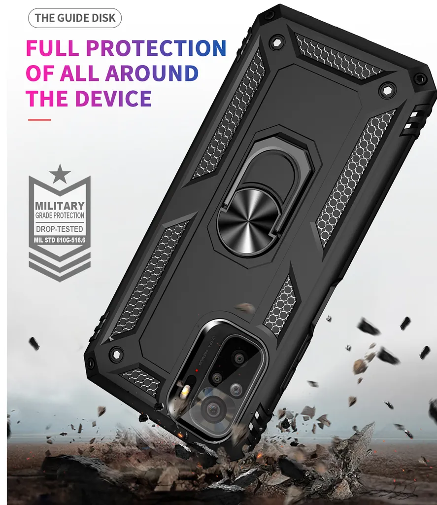 YUXING Cover per Xiaomi Redmi Note 10 4G/Note 10S 4G Antiurto, Custodia