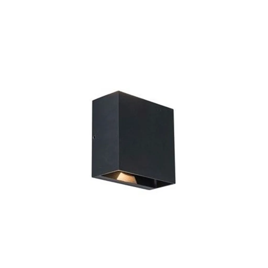 Applique Murale LED pour Terrasse et Entrée IP54 Design Noir Mat