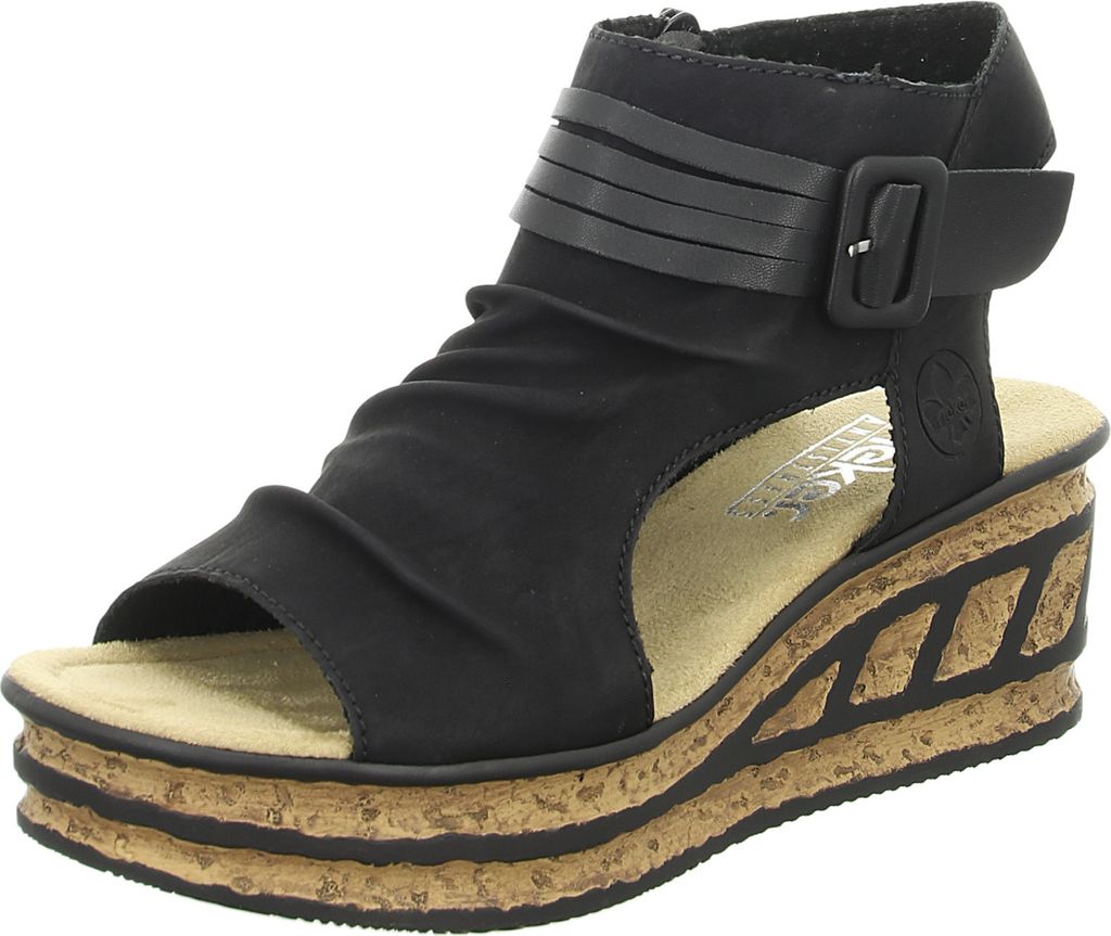 Rieker Damen Keilsandalette schwarz Produktbild 21