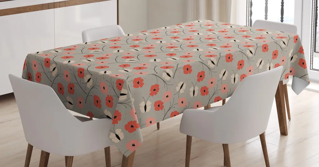 Tovaglia Lavabile Impermeabile ABAKUHAUS Coral Sepia 140x200cm