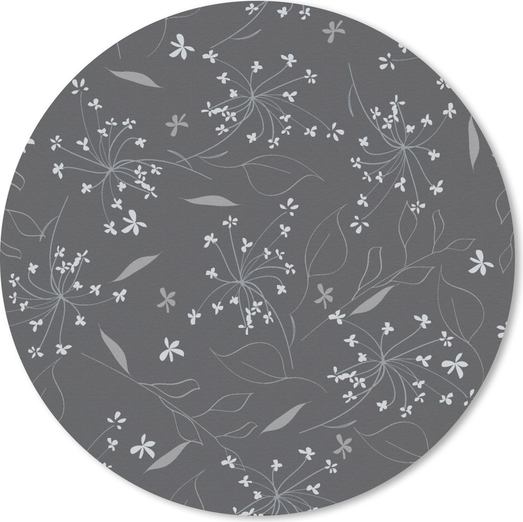 MuchoWow Mauspad Mousepad Blumen - Weiß - Muster 20x20 cm - Mousepads - Maus Mat - Pad - Mausunterlage - Schreibtischmatte