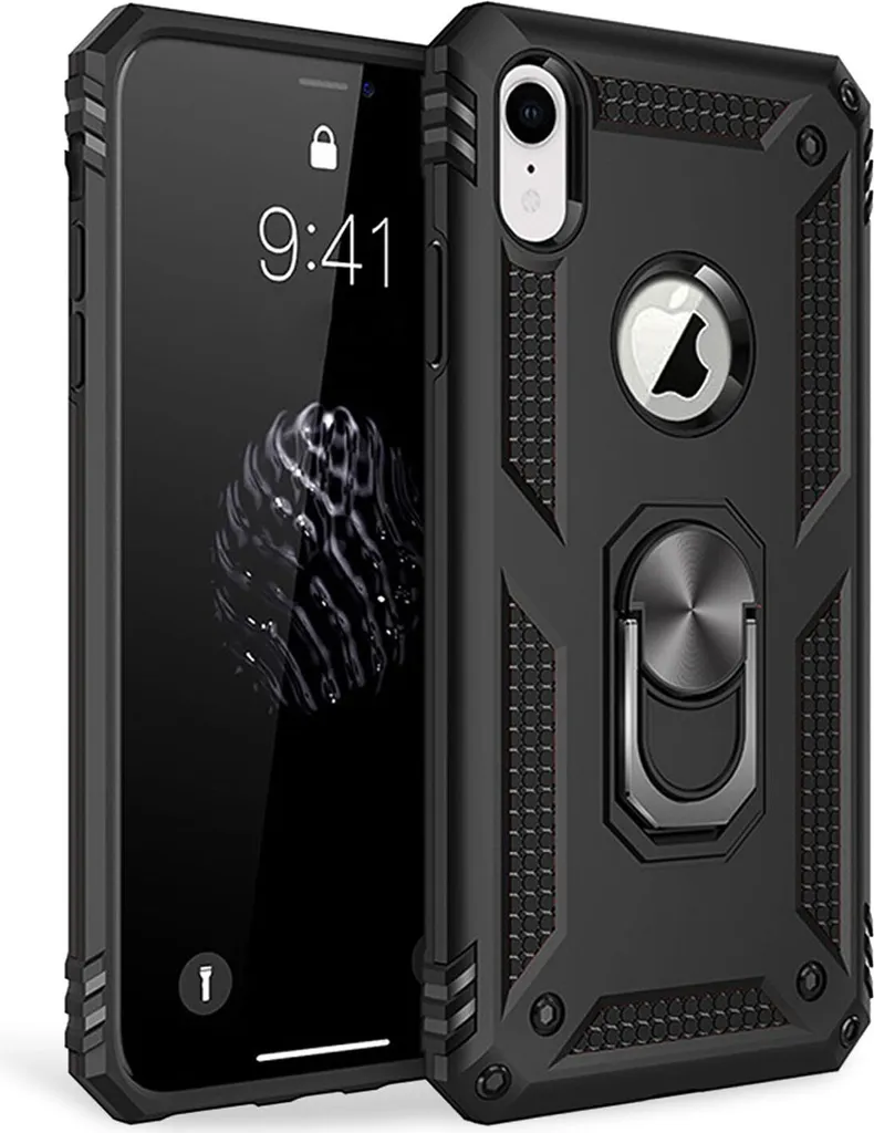 Cover iPhone XR NALIA Nera - Stile Urbano e Grip di Sicurezza