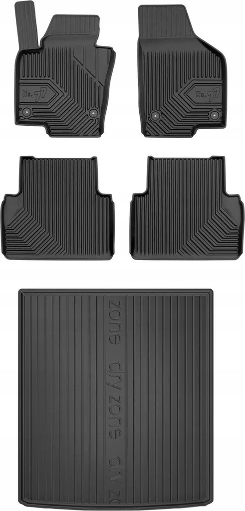 Tappetini Gomma All-Weather VW Sharan 2 + Vasca Baule 5 Posti