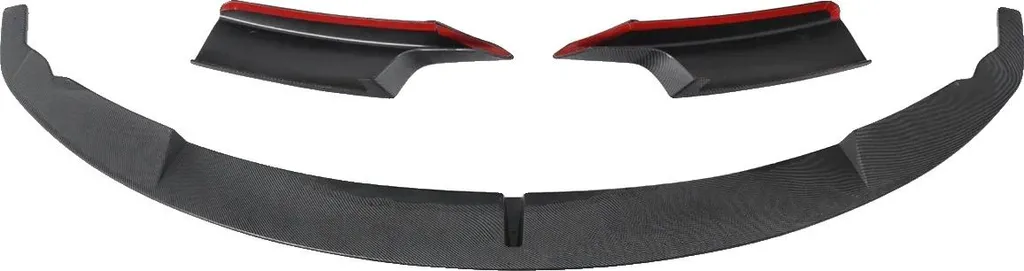 Spoiler avant look carbone ABS durable - Installation facile et rapide