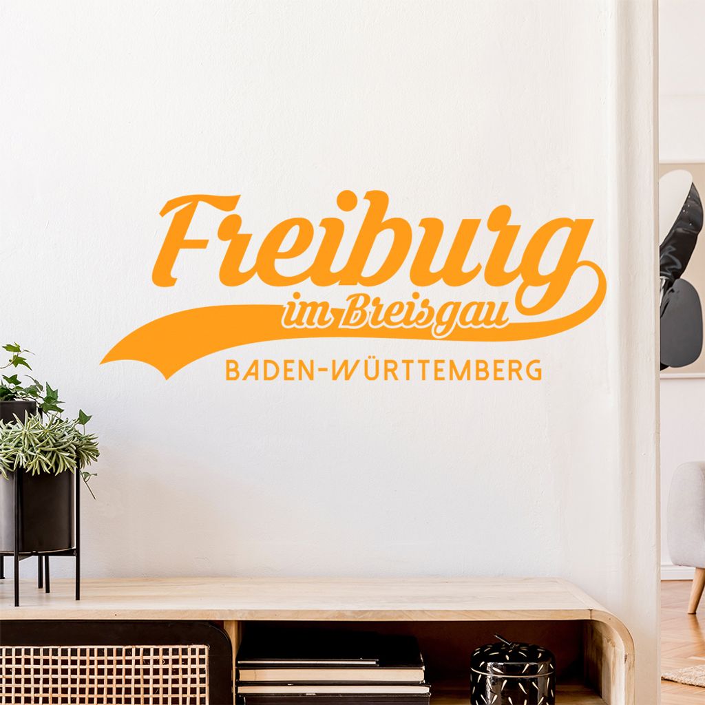 Freiburg Baden-Württemberg Wandtattoo Wandaufkleber Wall Sticker - Dekoration, Küche, Wohnzimmer, Schlafzimmer, Badezimmer