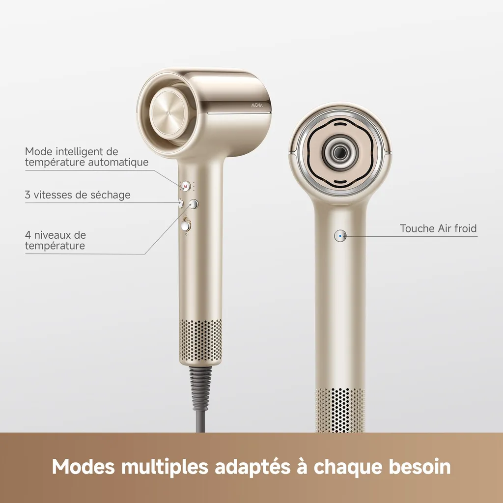 Sèche-cheveux professionnel pour brushing rapide MOVA SHINE