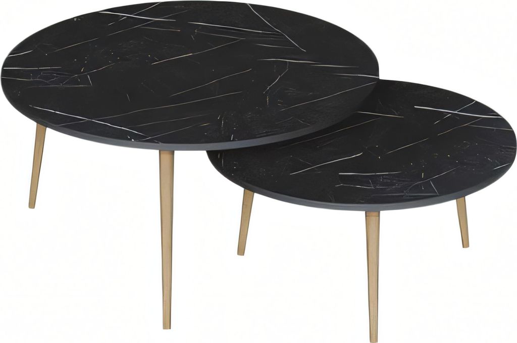 Moderne schwarze Holz-Beistelltische im eleganten Design