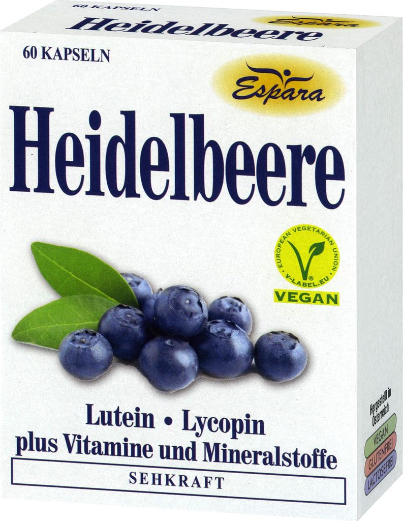 Espara kapsułki jagodowe z luteiną i likopenem na wzrok, 60 Zdjęcie produktu 
