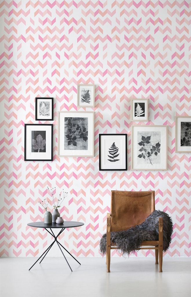 Coloray Fototapete 250x250 cm Latextapete Magicstick - Schöner Herringbone geometrisch