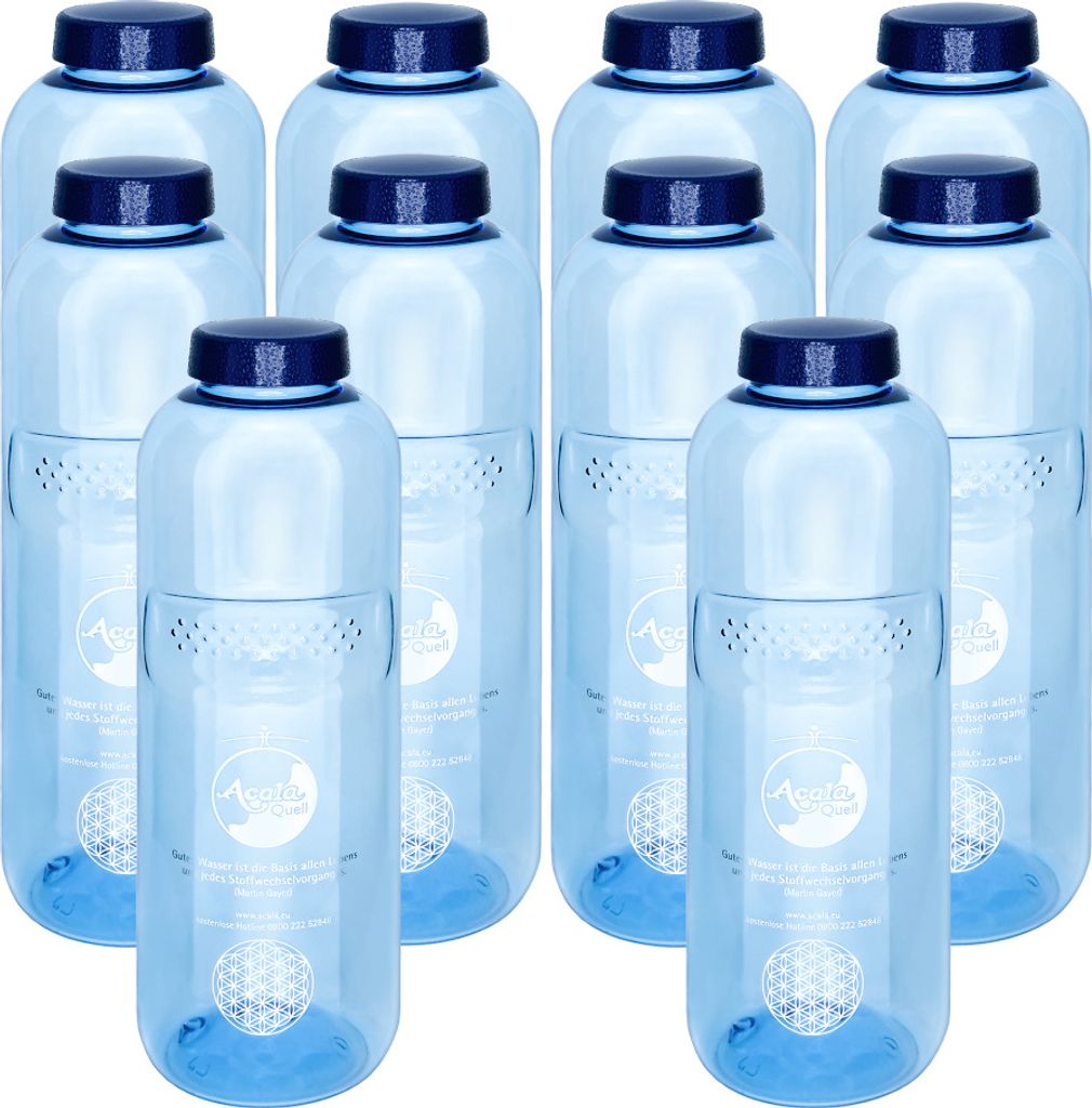 AcalaQuell Super Spar Set Tritan Trinkflasche Grip 1Liter