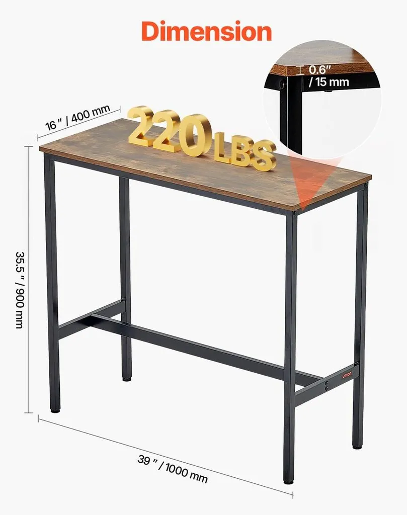 Table de Cuisine Gain de Place pour Petits Espaces et Studios Modernes - 3