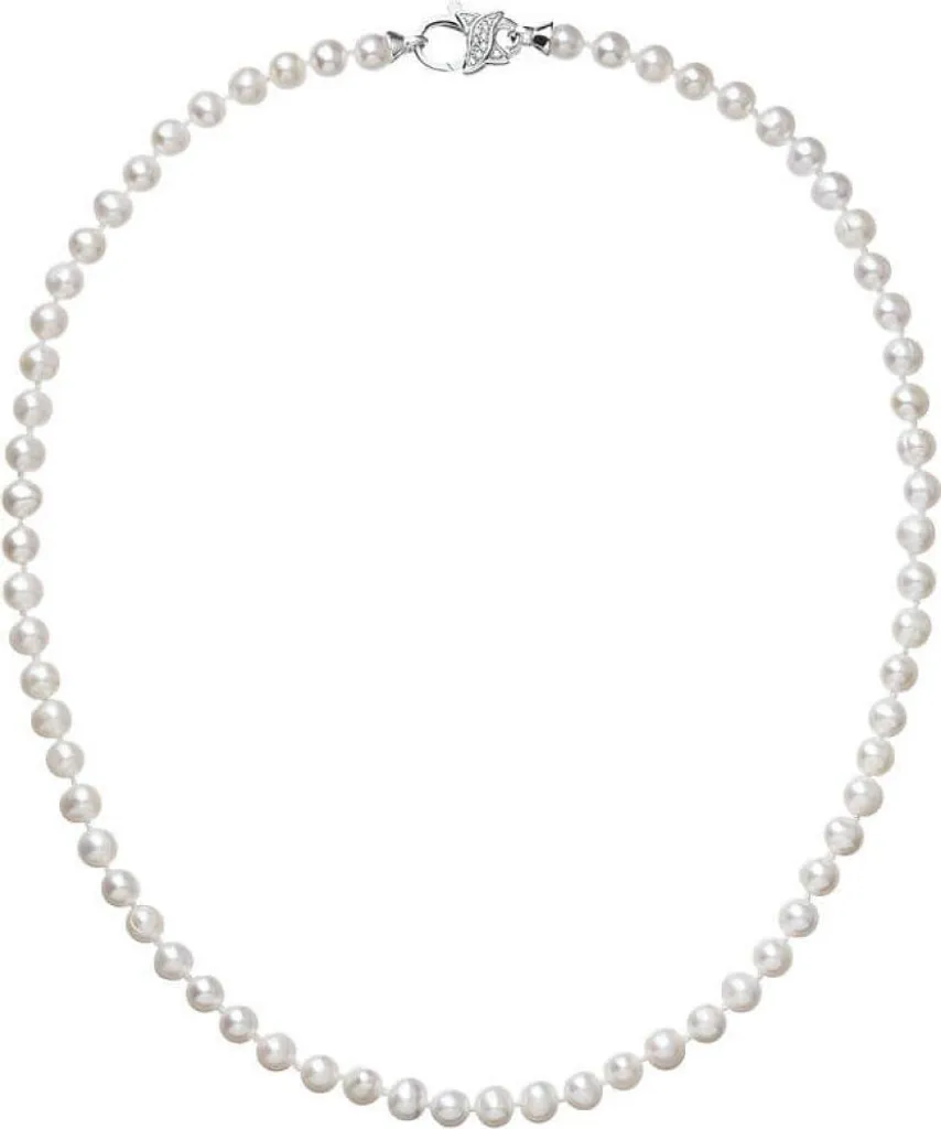 Collier de perles classiques Pavona blanc pur pour femme chic et moderne