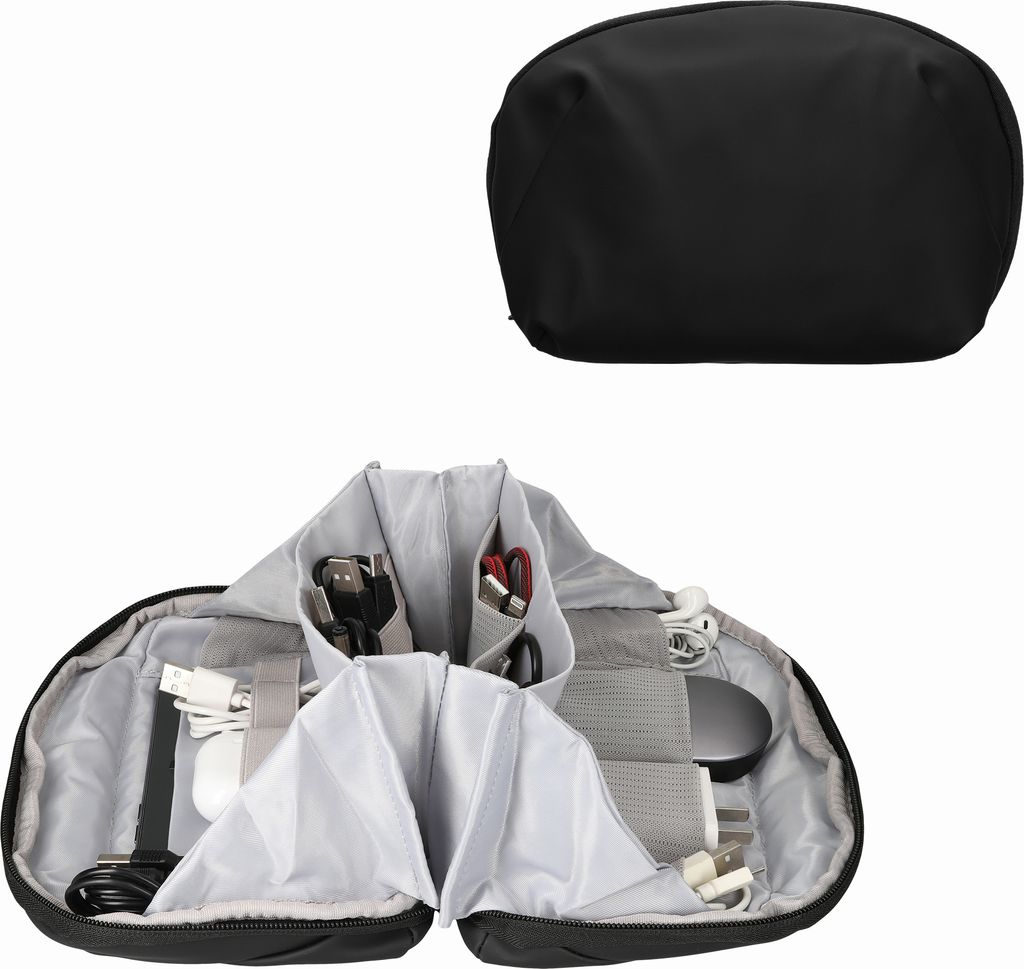 kwmobile Elektronik Tasche Travel Case - Zubehör Organizer - Reisetasche für Handy Kabel Power Bank Festplatten Ladegerät - Kabeltasche - Bag in