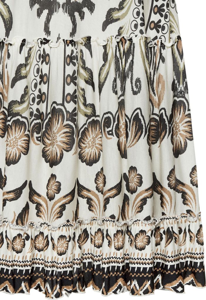 Buffalo Volantkleid sand-khaki bedruckt Größe 40