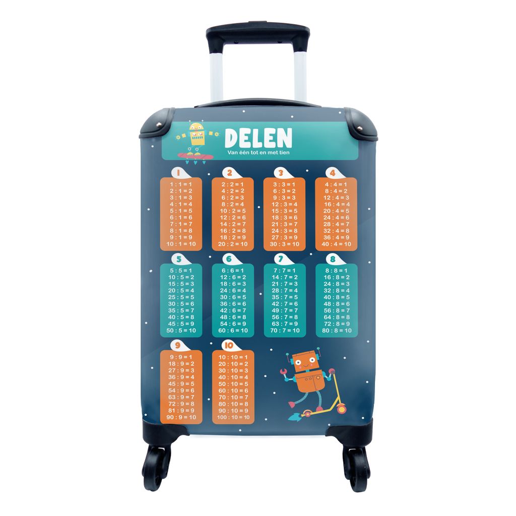 MuchoWow Koffer Handgepäck Trolley Rollkoffer Kleine Reisekoffer mit 4 Rollen - Pädagogisch - Teile - Mädchen - Kinder - Kinder - Kinder - Cab...