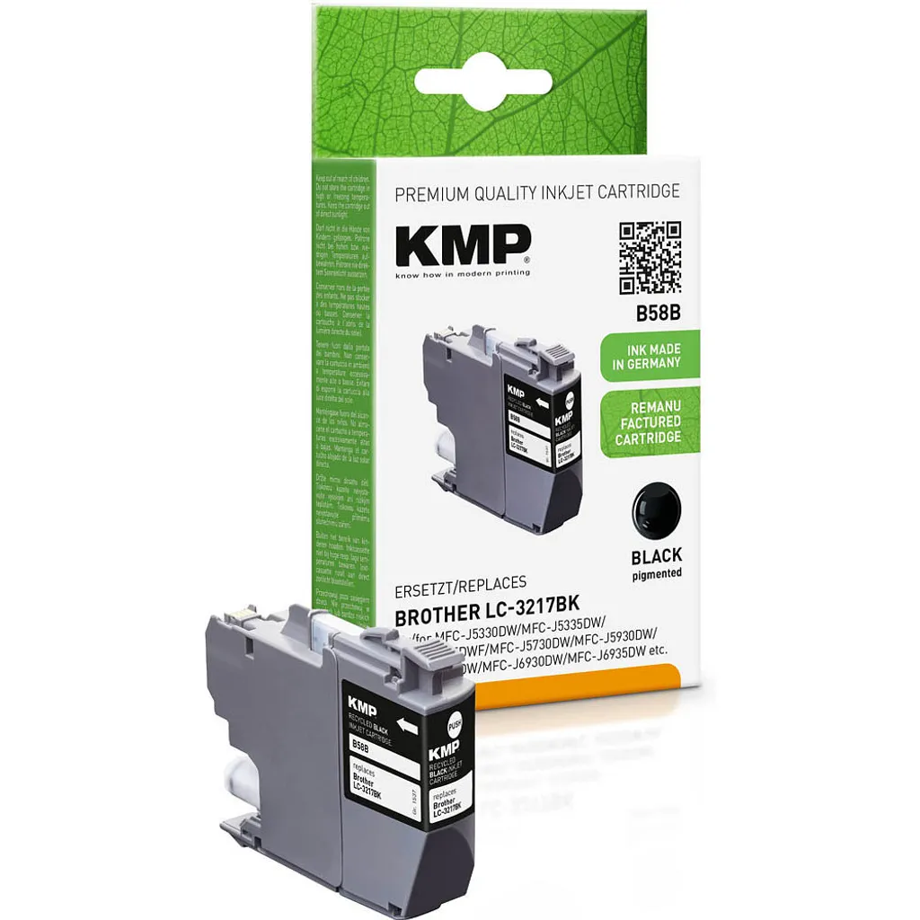 Finissez-en avec les impressions ternes : Cartouche KMP B58B Noire LC-3217BK