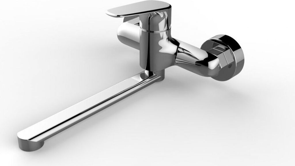 Designová dřezová baterie pro montáž na stěnu Chrom Obrázek produktu 