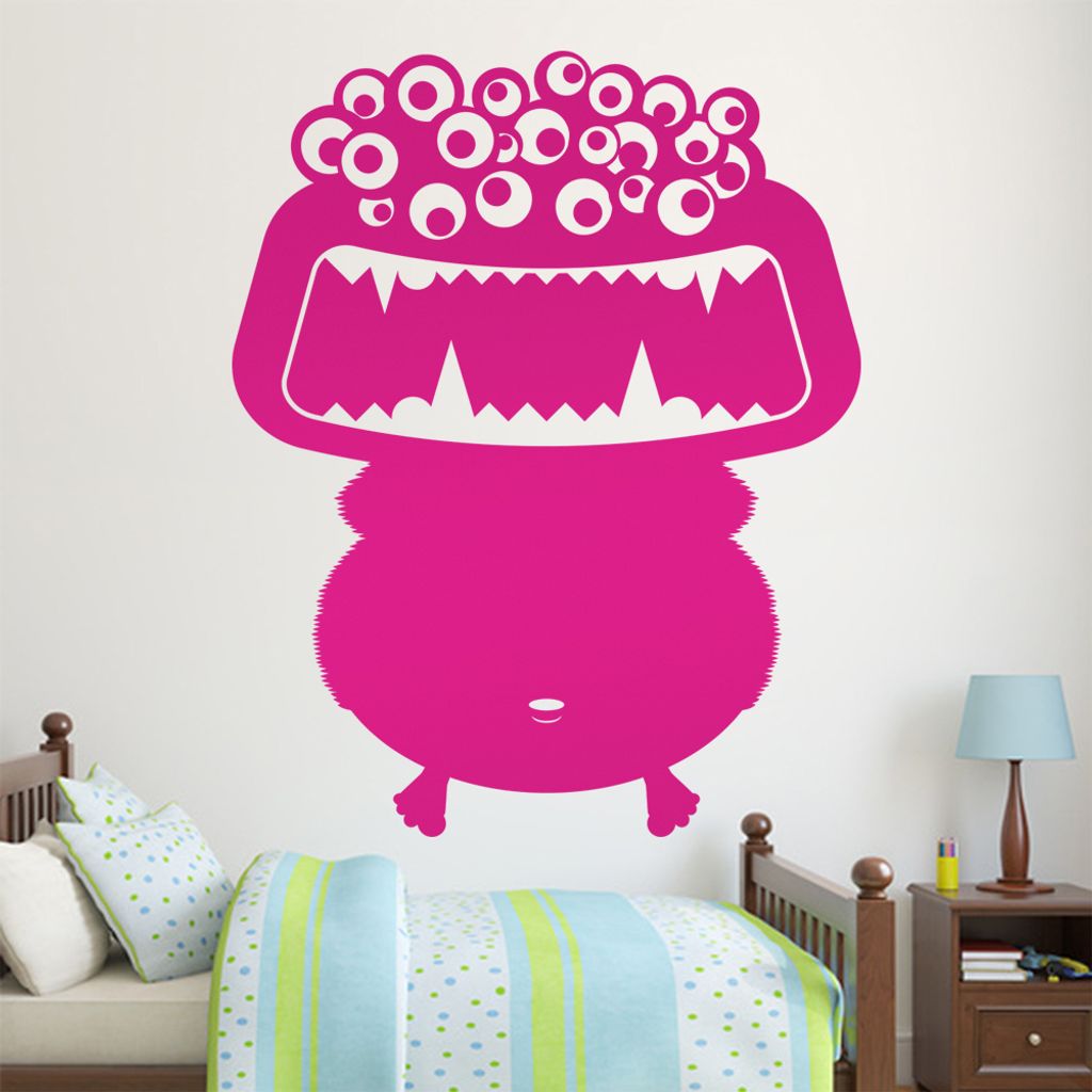 KIWISTAR Irres Augenmonster Wandtattoo in 6 Größen - Wandaufkleber Wall Sticker - Dekoration, Küche, Wohnzimmer, Schlafzimmer, Badezimmer