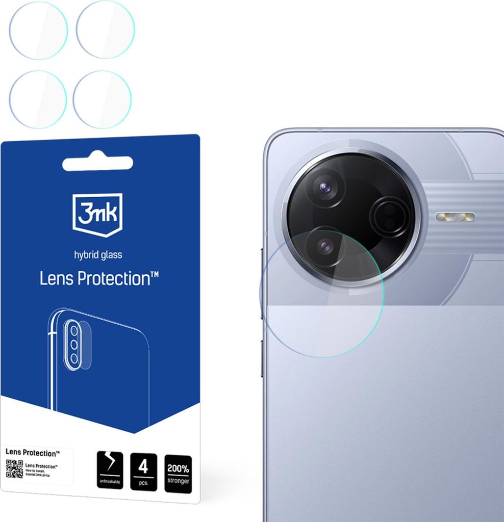 3mk Hybridglas Lens Protection für Poco F7 ProKamera Objektiv Kameralinse 0,16mm 6H (4 Stück)