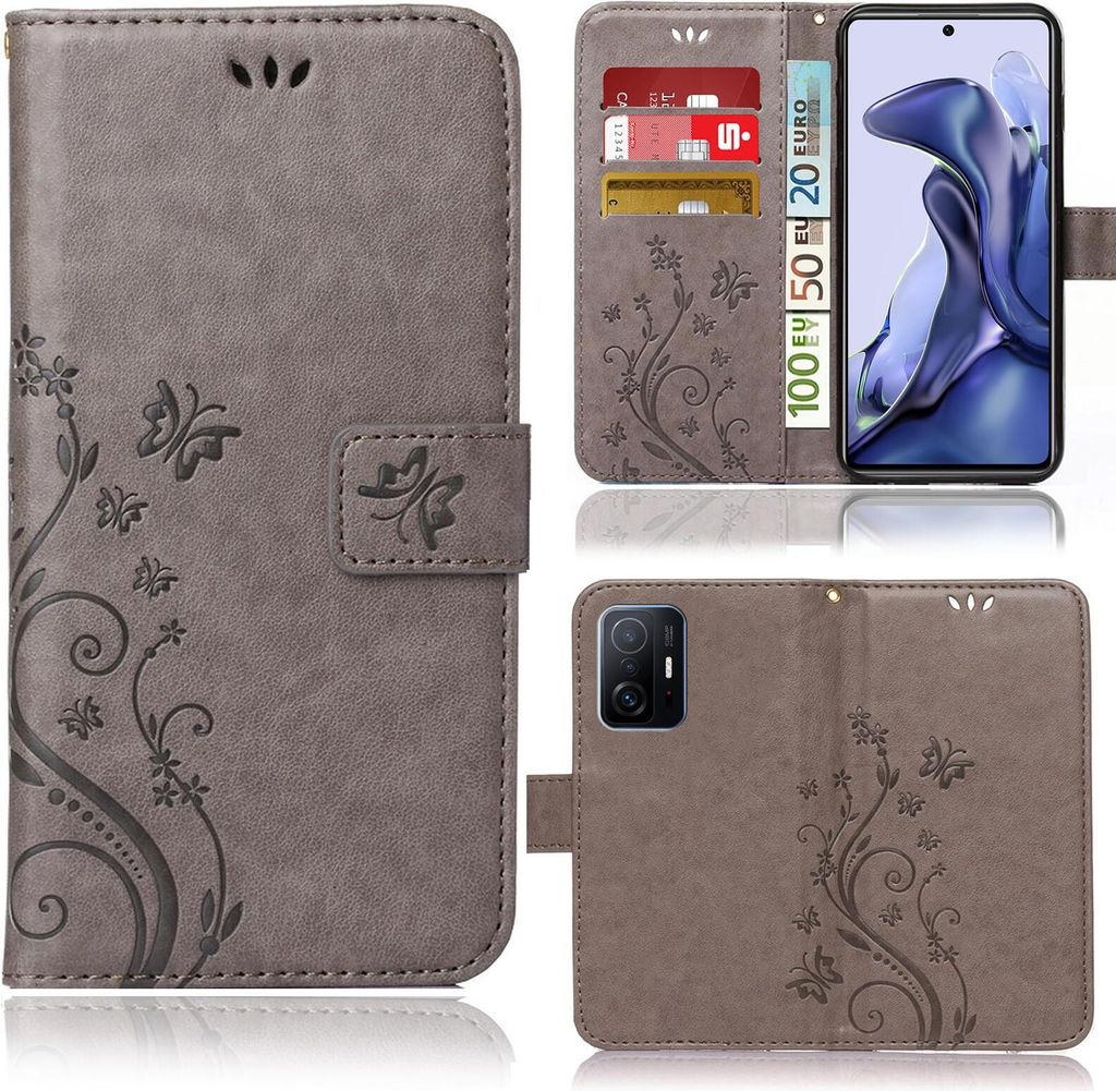 Handy Tasche für Xiaomi 11T 5G Grau