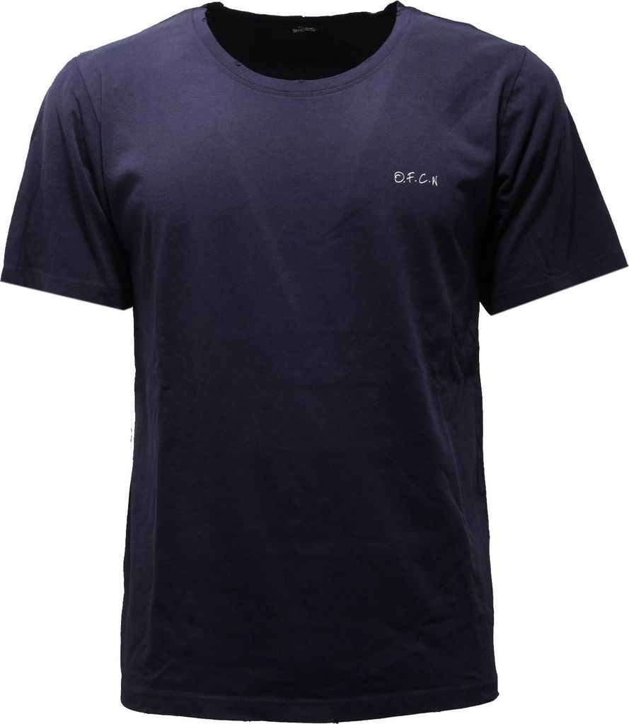 3140AC maglia uomo OFFICINA36 blue Baumwolle abraded t-shirt man