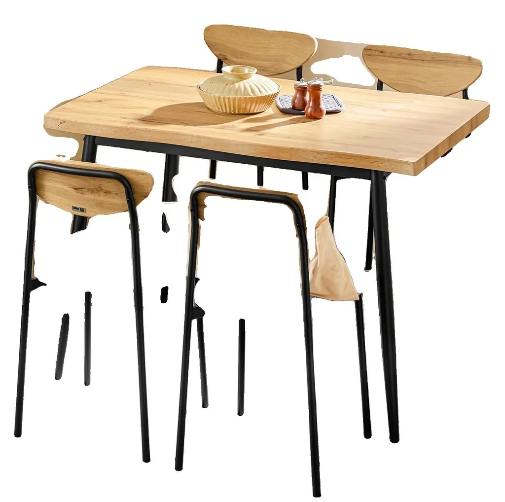 Salle à manger complète NATUR table rectangulaire et 4 chaises confort